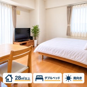 のマンスリーマンション・ウィークリーマンション「【28㎡超×ダブル🛏️】中津4分｜二面採光角部屋・梅田徒歩圏｜ アスヴェル梅田北(No.1378042)」メイン画像