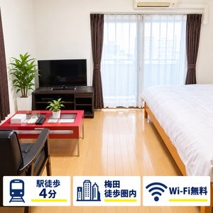 のマンスリーマンション・ウィークリーマンション「【福島のイチ押し🔥】駅4分×月額8万円台～｜大阪駅も徒歩10分！梅田生活圏の目玉1K｜  プレサンス梅田インテルノ(No.1378406)」メイン画像