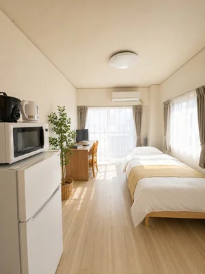 のマンスリーマンション・ウィークリーマンション「★角部屋★wifi無料★オートロック★便利環境★GM北九州7 201・1K(No.1401273)」メイン画像