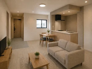 札幌市の家具家電付きマンスリーマンション「🔹フリーベース千歳駅前🔹🔸205号室🔸 205・🔹2027年1月入居新築🔹🔸約50㎡の広々１LDK他にありません！🔸(No.1414496)」メイン画像