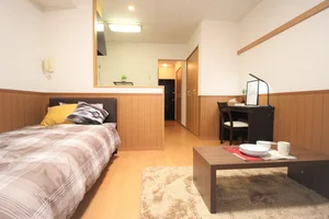 伊勢崎市のマンスリーマンション・ウィークリーマンション「🍀グランマンスリー🍀伊勢崎宮子町🌈駒形インター 車で5分 🌈ドラム洗濯機✨ウォシュレット付き✨EVあり☑️ 4B・ワンルーム(No.1462858)」メイン画像