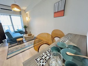 沖縄県のマンスリーマンション・ウィークリーマンション「那覇OPEN記念30%OFF✨【2026年築・プロジェクター付】車なしOK！レンタルサイクル🚲｜スマートステイ那覇新都心 401・1LDK(No.1466234)」メイン画像