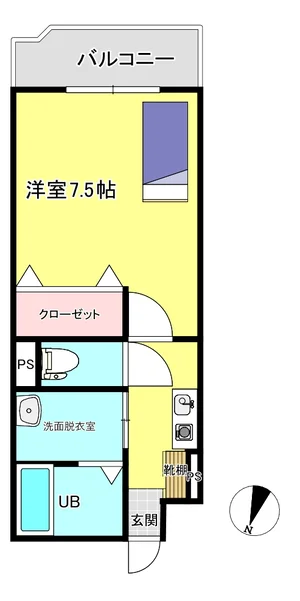 のマンスリーマンション・ウィークリーマンション「【🏠すむだすサンクリークス】駐車場付き🚙✨本荘第一病院まで徒歩6分🏥✨羽後本荘駅まで徒歩10分🚶✨スーパー近く 1K(No.1471641)」メイン画像
