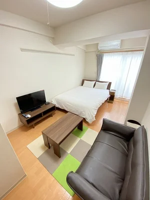 東京都の家具家電付きマンスリーマンション「ユニオンマンスリー調布２ 521 1K・ダブル・くつろぎstyle【２名入居におすすめ】(No.147178)」メイン画像