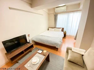 のマンスリーマンション・ウィークリーマンション「ユニオンマンスリー調布２ 521 1K・ダブル・くつろぎstyle【２名入居におすすめ】(No.147178)」メイン画像