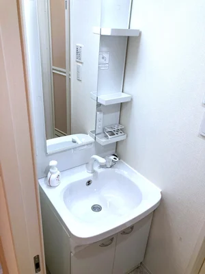 独立洗面台付き! お風呂上りや朝自宅など 特に女性には嬉しい設備です♪