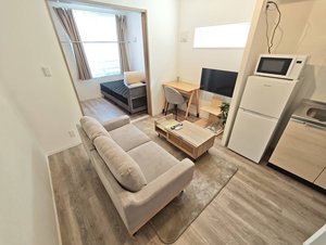 のマンスリーマンション・ウィークリーマンション「【オシャレ⭐綺麗⭐グレードの高いお部屋】名古屋駅徒歩圏内！広めのお部屋リーデンス名古屋駅西 206・1DK(No.1479914)」メイン画像