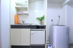 システムキッチンで掃除もしやすく料理可能