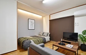 山陰のマンスリーマンション・ウィークリーマンション「Kマンスリー吉成（鳥取市）【禁煙・鳥取県ウィークリーマンション・鳥取県マンスリーマンション】 308・1DK-【中部屋】(No.153456)」メイン画像