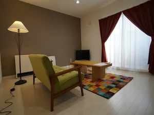 明るい感じのお部屋もご用意しました。女性に人気の室内です。