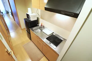 IHにより掃除も楽に自炊可能!