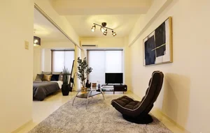 山陽学園短期大学周辺のマンスリーマンション・ウィークリーマンション「Kマンスリー岡山表町【岡山駅前】 502・1LDK-【角部屋】(No.313)」メイン画像