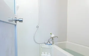 シャンプー・コンディショナー・ボディーソープなどもあり、お風呂洗剤もあり綺麗にご使用可能！