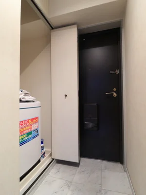 洗濯機置き場　コインランドリーに行かなくても毎日洗濯できるので便利！