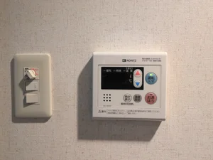 給湯スイッチ　温度設定も簡単にできます