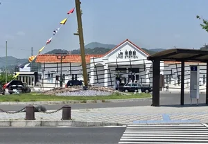 宇野駅まで車で40分、24.6km。