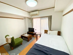 東京の家具家電付きマンスリーマンション「ユニオンマンスリー調布３ 205 1K・シングル(No.417488)」メイン画像