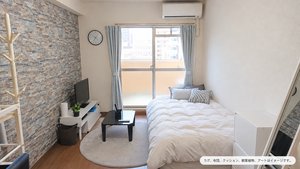 広島県のマンスリーマンション・ウィークリーマンション「🐋エールマンスリー幟町　壱番館 504・１K(No.418069)」メイン画像