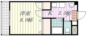 1Kのお部屋です★ 駐車場完備のお部屋で300円/日☆☆