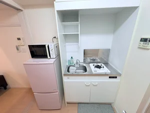 １口コンロ付♪スーパーで食材を買ってきたらすぐにお料理に取り掛かれます！