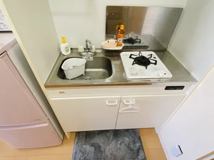 １口コンロ付♪スーパーで食材を買ってきたらすぐにお料理に取り掛かれます！