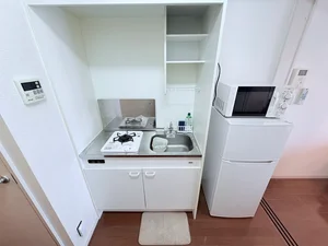 １口コンロ付♪スーパーで食材を買ってきたらすぐにお料理に取り掛かれます！