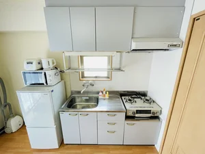 ２口コンロ付♪スーパーで食材を買ってきたらすぐにお料理に取り掛かれます！