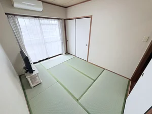 和室のお部屋にもエアコン付♪どの季節でも快適に過ごすことができます★☆