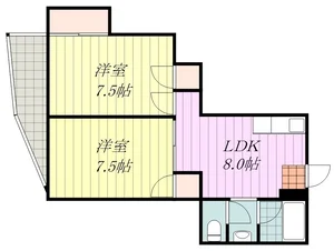 ２LDKのお部屋です☆☆自宅で暮らすようなゆったりとした空間が魅力的♪出張の方はもちろん、家族や法人の方にもおススメです☆★