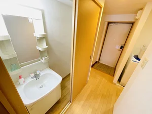 嬉しい独立洗面台付★☆忙しい朝でも余裕をもって身だしなみが整えることができます♪