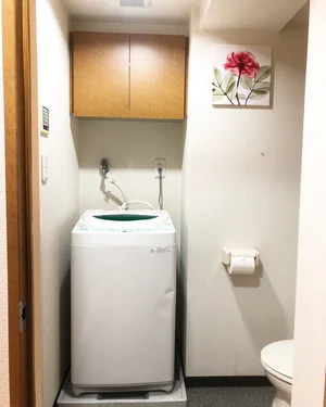 室内に洗濯機置き場があり嬉しい◎