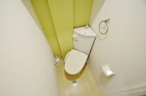 ウォシュレット完備。老若男女皆様に安心してご利用いただけますね☆トイレにもトイレ用洗剤とトイレ用ブラシをご用意しております。