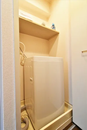 室内洗濯機ありで　衣類やシーツなども洗えます！
