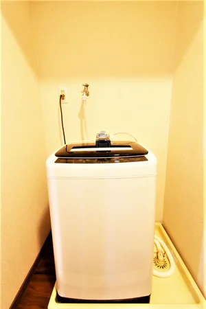 室内洗濯機あり　洗濯洗剤もついております♪