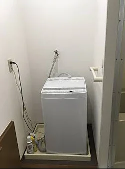 【洗濯機画像】ホテルと違い洗濯機がある生活は良いですね♪7日以上の利用なら岐阜市中心部ウィークリーマンションをご利用下さい★洗濯洗剤も完備‼