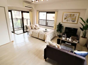 鹿児島市のマンスリーマンション・ウィークリーマンション「Kマンスリー鹿児島県立博物館前（高見馬場駅前） 301・1R-【角部屋】(No.483399)」メイン画像