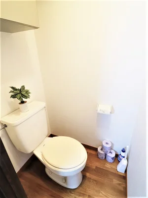 お風呂トイレ別の水洗トイレ　洗剤など備品類すべて標準品！　清潔に保てます