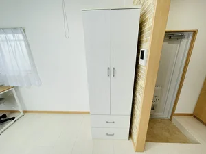 収納棚・室内物干もございます♪ベランダはございませんが、室内洗濯可能です！！