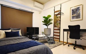 山陽学園短期大学周辺のマンスリーマンション・ウィークリーマンション「Kマンスリー駅元【岡山駅西口前】 202・1K-【角部屋】(No.509)」メイン画像