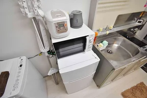 【家電画像】テレビ、洗濯機、冷蔵庫は完備♪岐阜県本巣市ウィークリーマンションの標準設備で追加料金0円♪人気の理由がここにあります。