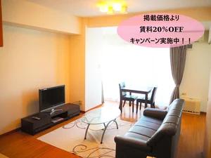 札幌市の家具家電付きマンスリーマンション「【アルファスクエア南4条東】ターミナル駅の大通駅より1駅（乗車2分）の好立地！ 1105・2LDK(No.673516)」メイン画像