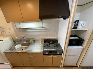 ２口コンロ付♪スーパーで食材を買ってきたらすぐにお料理に取り掛かれます！