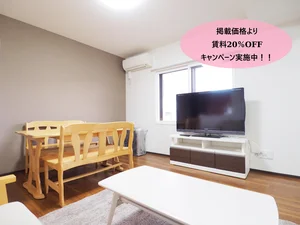 のマンスリーマンション・ウィークリーマンション「【アルファスクエア末広】1LDK、2LDK有！ペット可能・ネット無料・エアコン完備！千歳駅から徒歩6分！ 108・2LDK(No.718900)」メイン画像