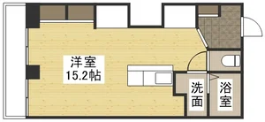 【間取図】大人気の1Rタイプ岐阜駅前(オーキッドパーク前)ウィークリーマンション♪広々使えて岐阜駅前(オーキッドパーク前)人気格安マンスリーマンション★