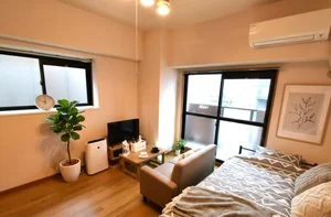 一人暮らしに必要な家具家電が標準化されており ご満足いただける物件となっております!※植木と額は写真用です。