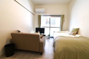 家具家電豊富で毎日の住環境をサポート！　リネン類もご用意しております♪