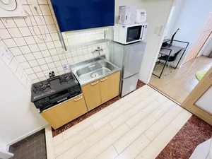 ２口コンロ付♪スーパーで食材を買ってきたらすぐにお料理に取り掛かれます！