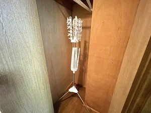 【パラソルハンガー】滋賀大津駅前ウィークリーマンションではパラソルハンガー完備★雨の日でも快適に室内で洗濯ができます♪ハンガーも5本標準設備のなので長期滞在も安心ですね(^^)/