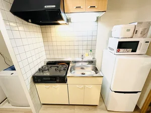 ２口コンロ付♪スーパーで食材を買ってきたらすぐにお料理に取り掛かれます！