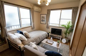 下川沿駅のマンスリーマンション・ウィークリーマンション「Kマンスリー大館市役所前（ほくしか鹿鳴ホール前） 101・1DK-【角部屋】(No.784717)」メイン画像